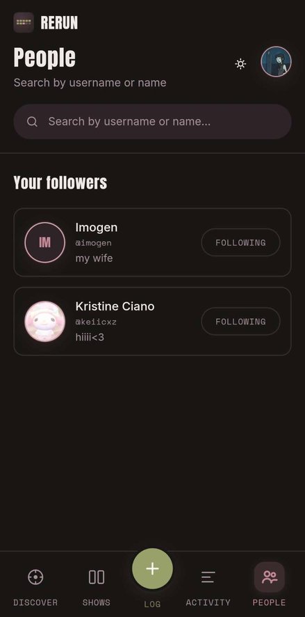 People screen with a search box and a list of your followers